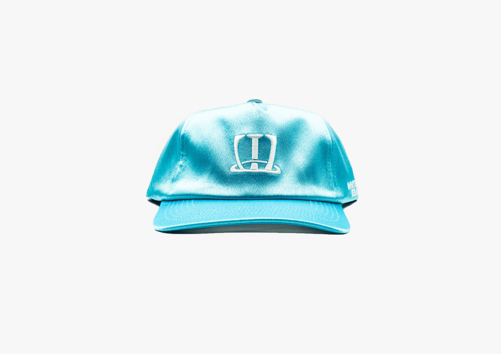 W logo cap satin (Baby blue) - WHITE COFFEE