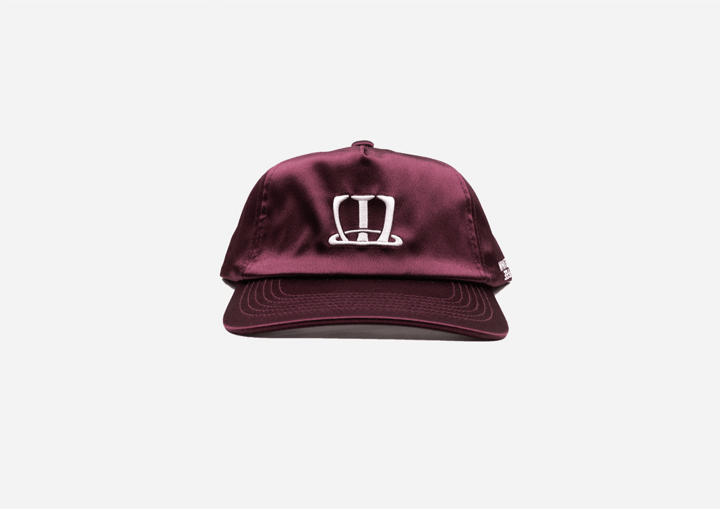 W logo cap satin (Bordeaux) - WHITE COFFEE