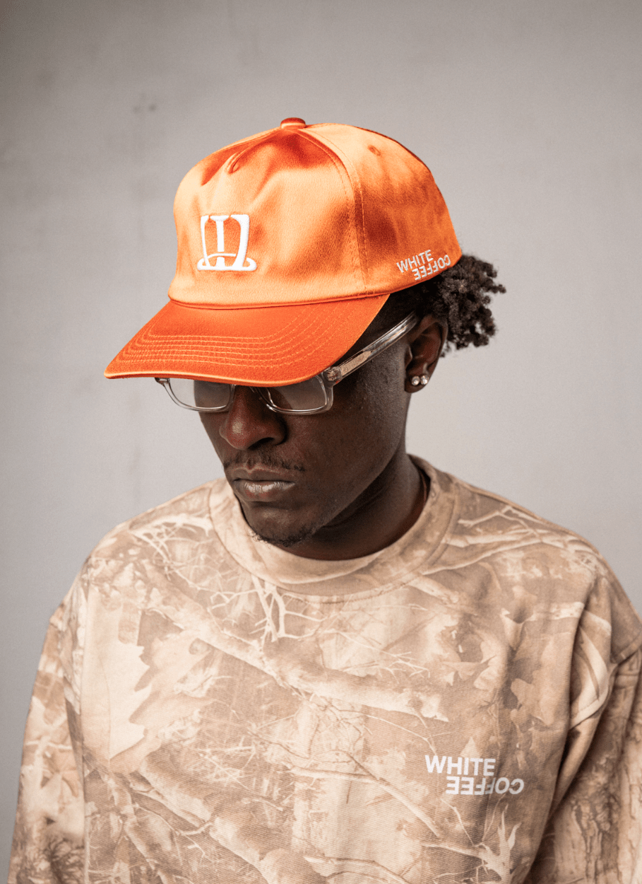 W logo cap satin (Orange) - WHITE COFFEE