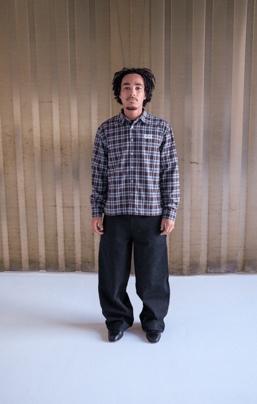 WC Flannel Shirt (Brown/Blue) - WHITE COFFEE