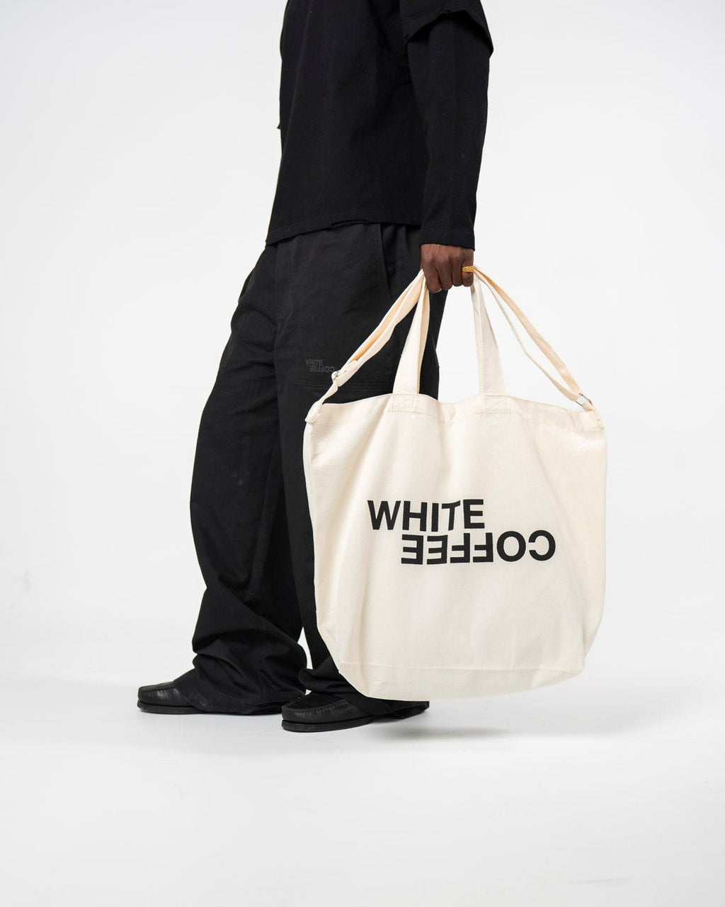 Weekend Totebag (Beige/Black) - WHITE COFFEE