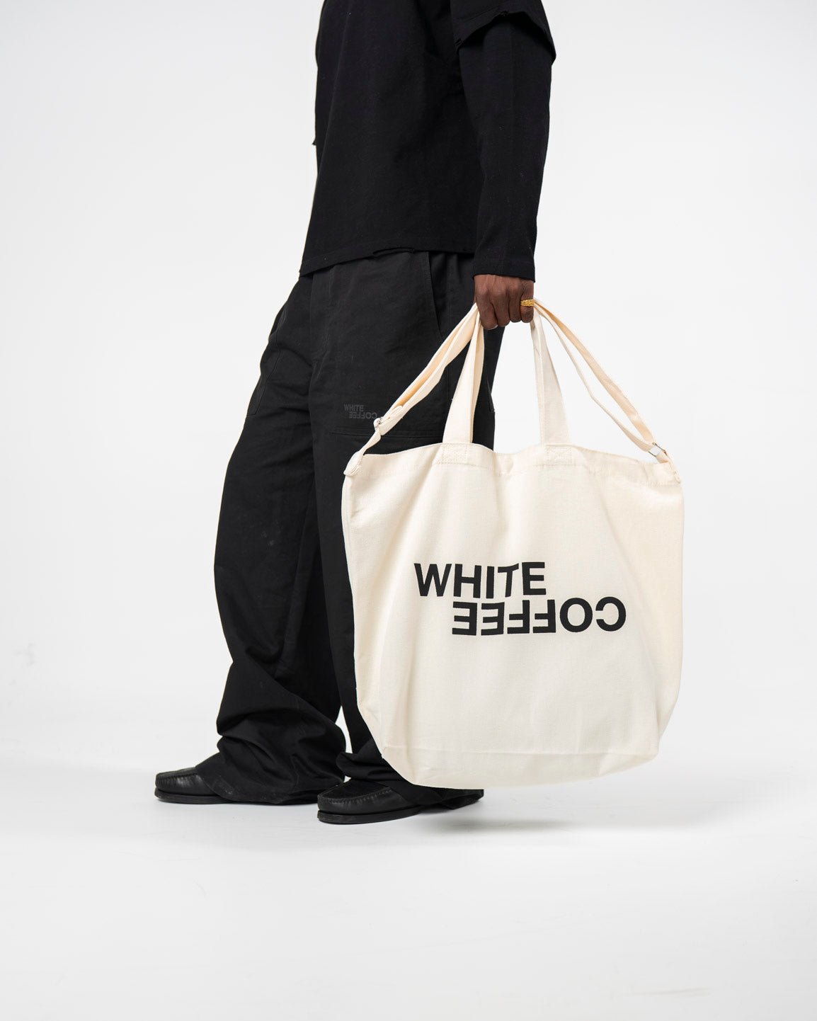 Weekend Totebag (Beige/Black) - WHITE COFFEE