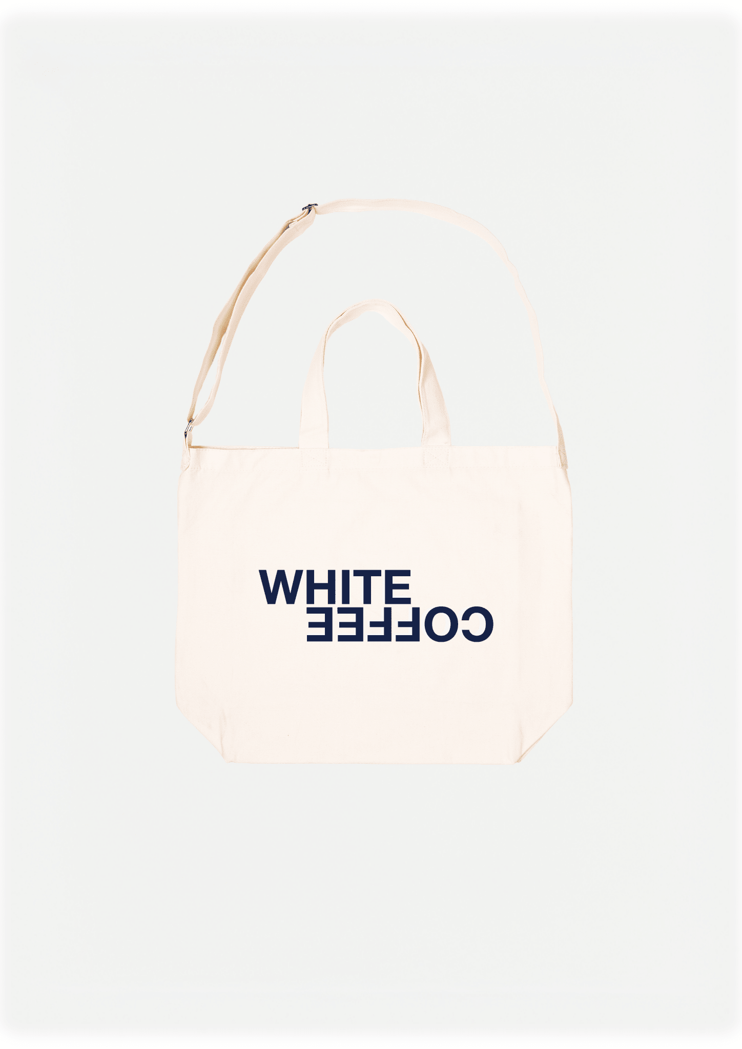 Weekend Totebag (Beige/Navy) - WHITE COFFEE