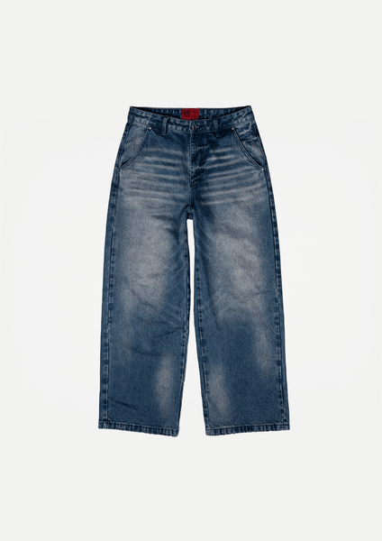 STUDIOUS別注 USED WIDE FIT JEANS DENIM wide-denim-jeans-blue-used-