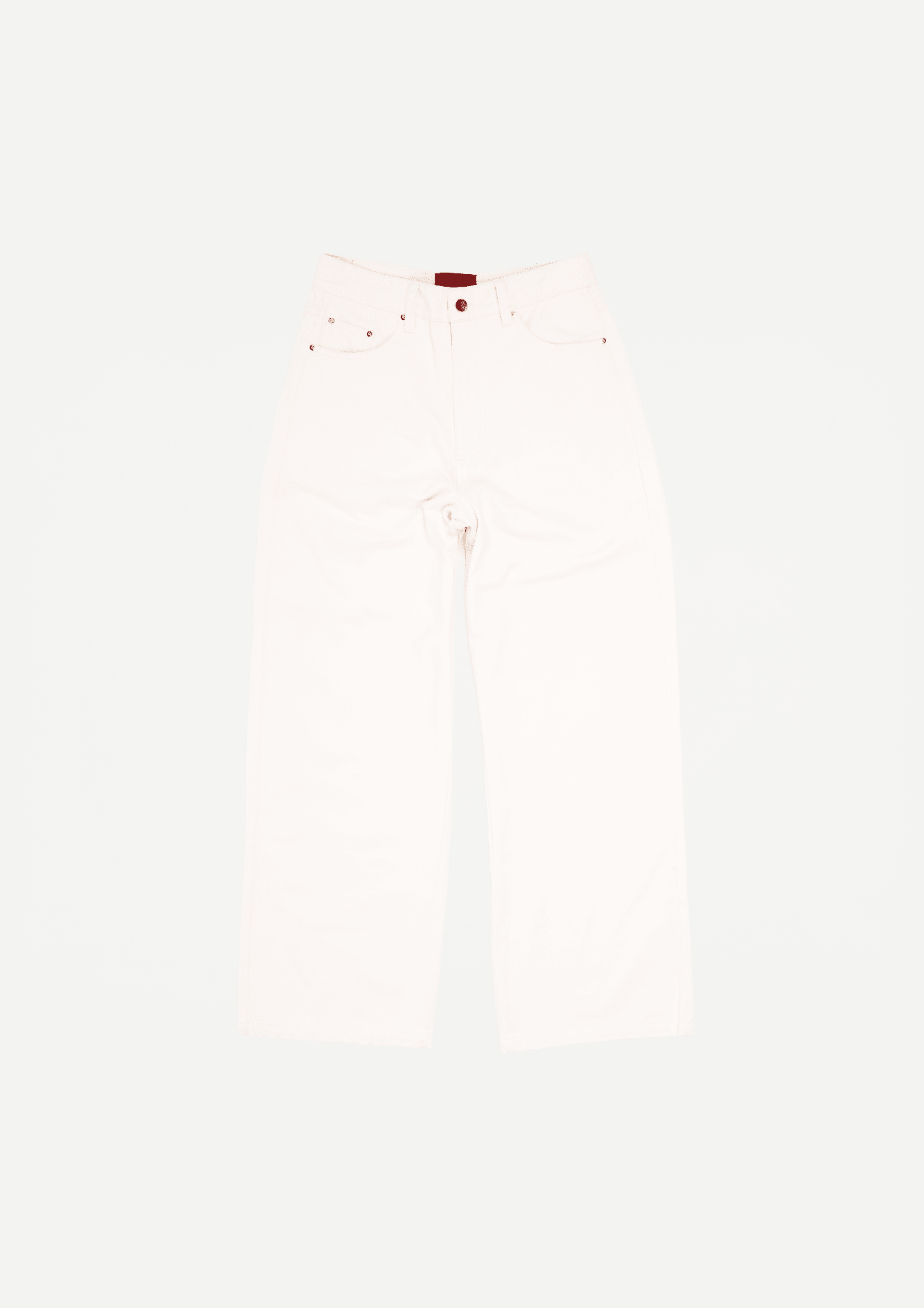 Wide denim jeans (Ecru) - White Coffee