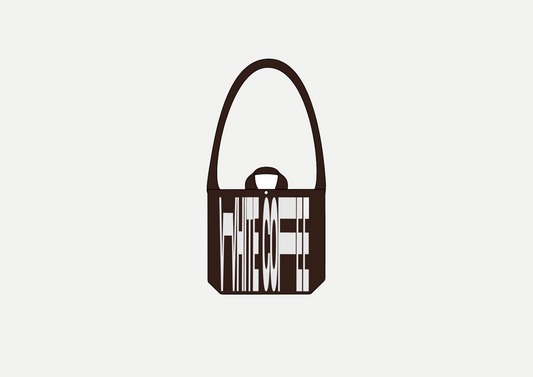 Worn in totebag (Brown/White) - White Coffee